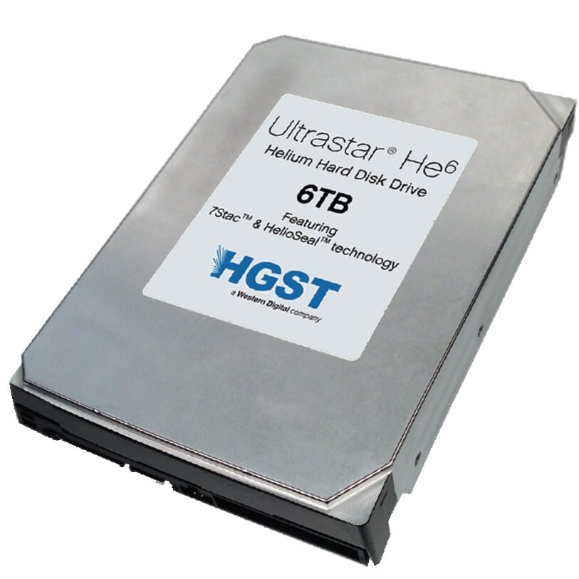 Жесткий диск HDD 6.0Tb HGST, SATA-III, 128Mb, 7200rpm, Ultrastar He8 (HUH728060ALE604)