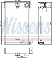 Радиатор Отопителя Опель/Opel Insignia/Meriva B 1.4t-2.8/2.0d 09- Nissens арт. 72669