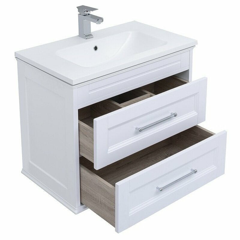 Комплект мебели для ванной Aquanet Бостон M 80 259387 подвесной Белый матовый - фотография № 8