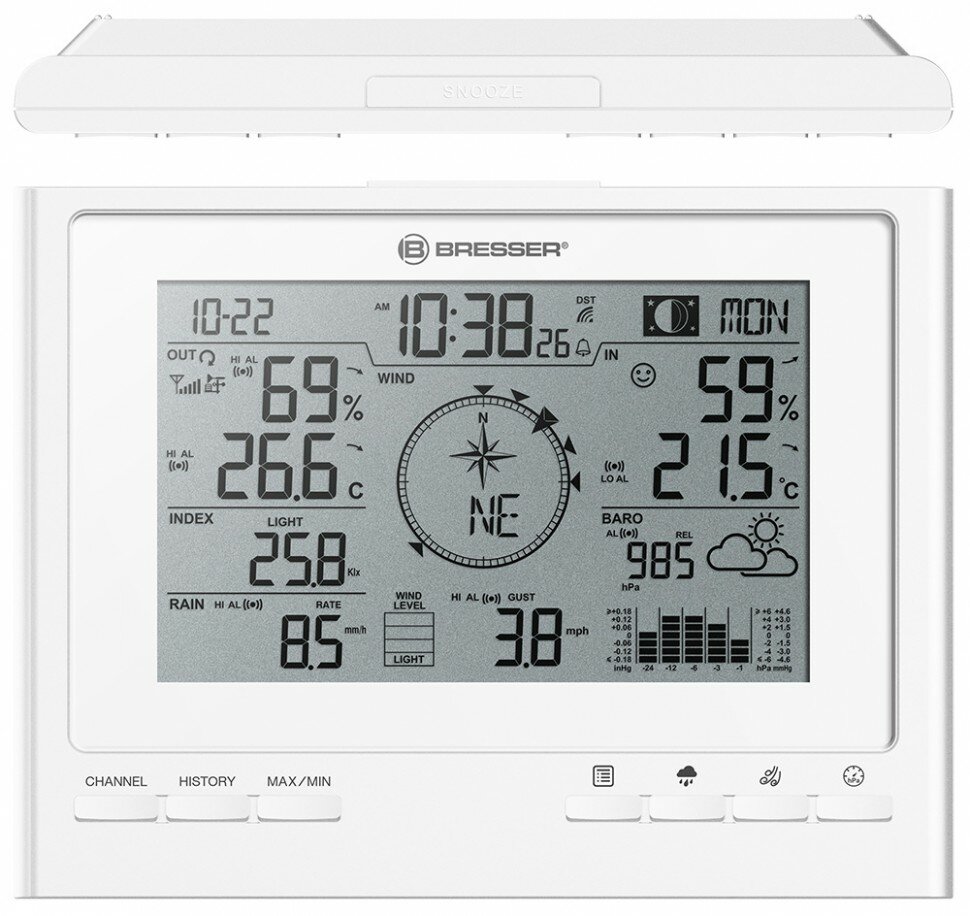 Метеостанция Bresser (Брессер) «7 в 1» ClimateScout Exclusive, белая - фотография № 3