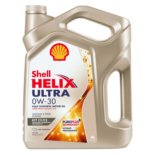 Моторное масло SHELL Helix Ultra ECT, 0W-30, 4л, синтетическое [550046375]