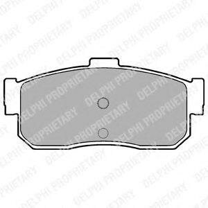 Комплект тормозных колодок диско Delphi LP975 Nissan: 4406061J91 440607E690 D40604U090 4406073C90 4406553F92 440604U090