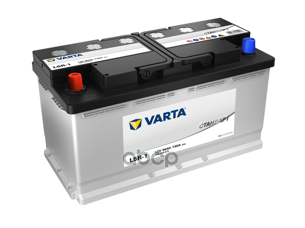 Аккумулятор Varta Стандарт 90 А/Ч Прямая 353x175x190 En730 А Varta арт. 590300073