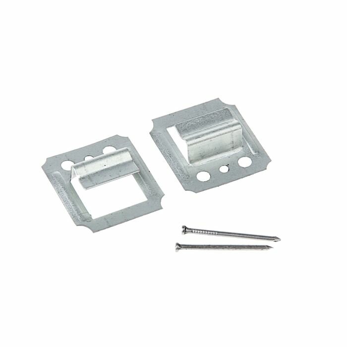 фото Кляймер ЛОМ, №5, оцинкованный, с гвоздями, 80 шт