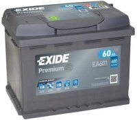 Аккумулятор автомобильный Exide Premium 60 А/ч 600 A прям. пол. EA601 Евро авто (242x175x190)