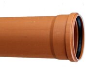 Труба для наружней канализации Агригазполимер НПВХ - D110 мм, длина 2000 мм (цвет рыжый) 033-3932
