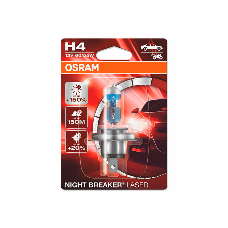   Osram Night Breaker Laser +150% H4 12V 60/55W P43t, 1 . ()