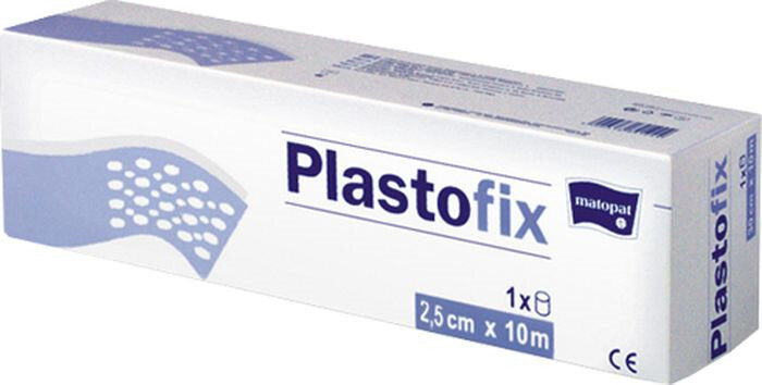 Matopat Plastofix пластырь фиксирующий из нетканого материала 2.5х1000 см 1 шт.