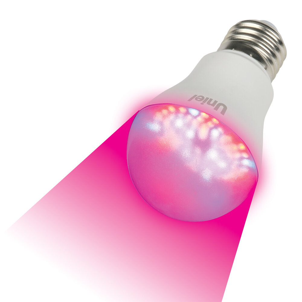 Лампа светодиодная для растений Uniel LED-A60-9W/SP/E27/CL прозрачная колба