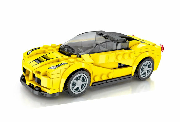 Конструктор Sembo Block Жёлтый спорткар 607010