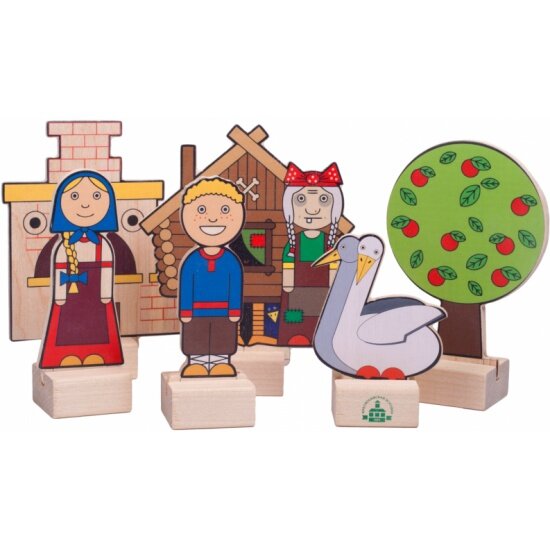 Краснокамская игрушка Кукольный театр из дерева Гуси-лебеди (Н-64)