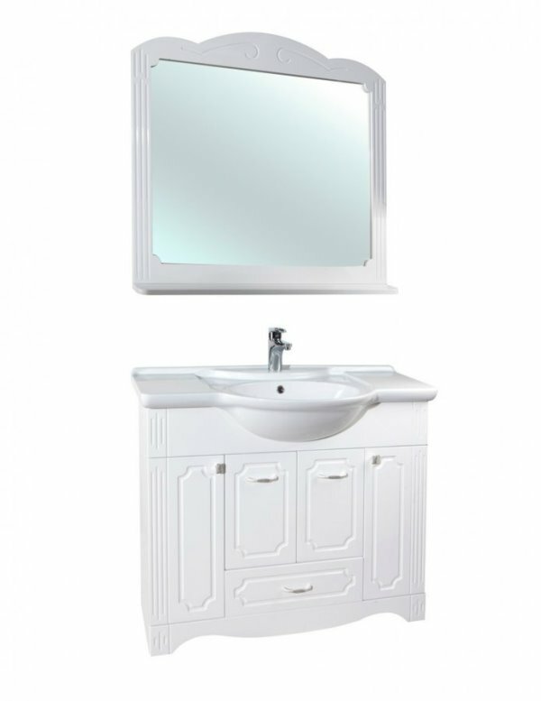 Зеркало Bellezza Кантри-105 белое (4619918000017) /6175/ - фотография № 5