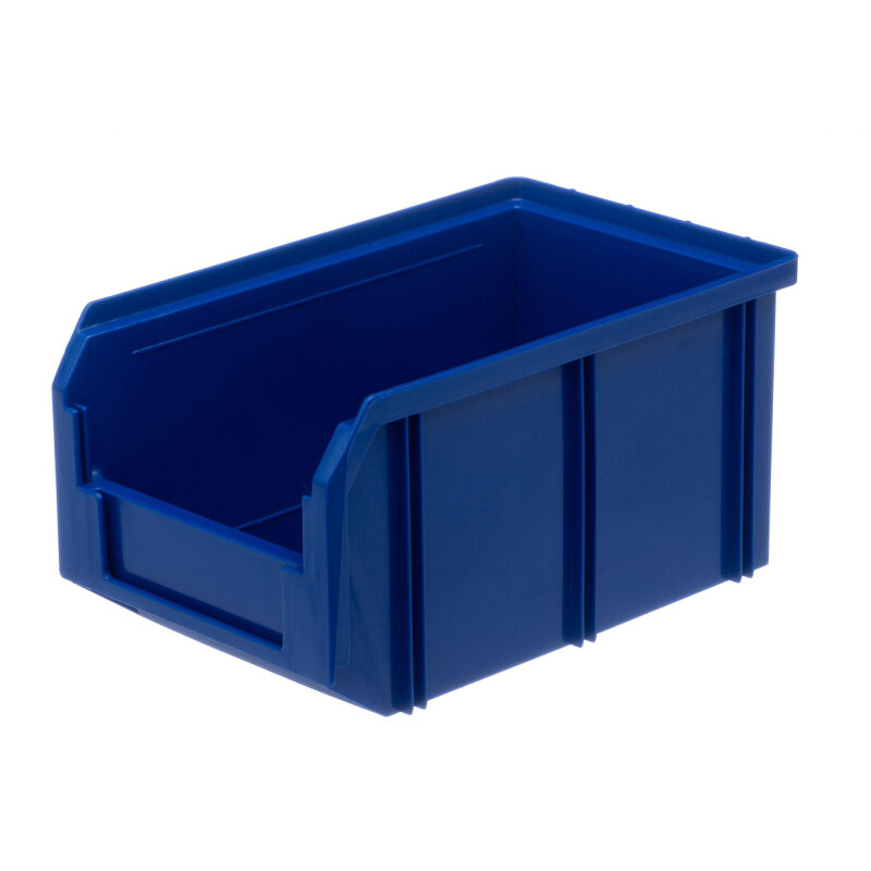 Ящик пластиковый Стелла-техник V-2-синий 234х149х120мм, 3,8 литра - фотография № 1