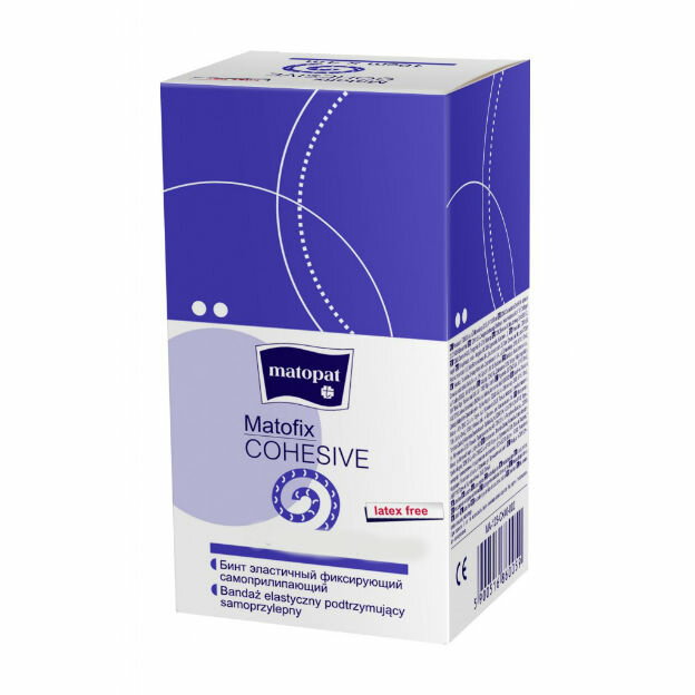 Бинт эластичный Матопат Matofix Cohesive когезивный 8 см х 4 м, 1 шт