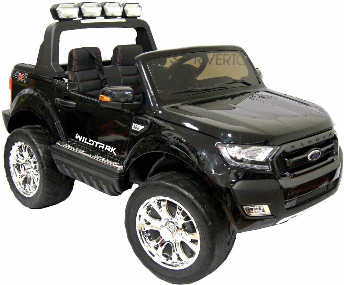 RIVERTOYS электромобиль New Ford Ranger 4WD с дистанционным управлением (лицензионная модель) - черный глянец