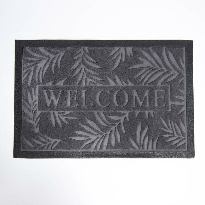 Коврик влаговпитывающий придверный Доляна «Welcome листья», 40×60 см, цвет микс - фотография № 3