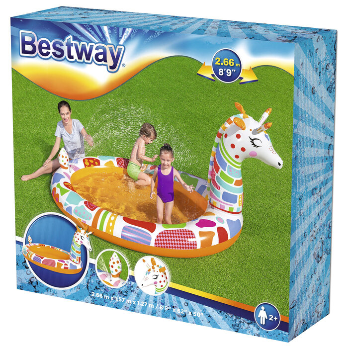 Bestway Игровой бассейн «Жираф», с брызгалкой, 266 x 157 x 127 см, 53089 Bestway - фотография № 5