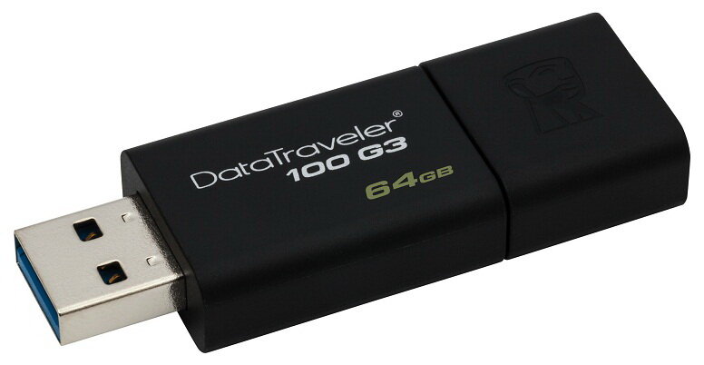 Флеш Диск Kingston 64Gb DataTraveler 100 G3 DT100G3/64GB USB3.0 черный