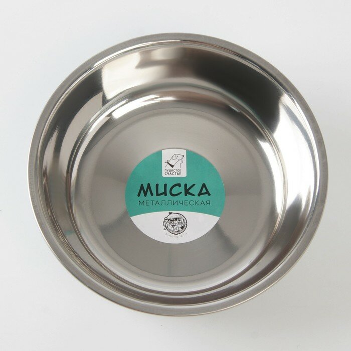 Пушистое счастье Миска металлическая для собаки «Старпёс», 450 мл, 14х4.5 см - фотография № 7