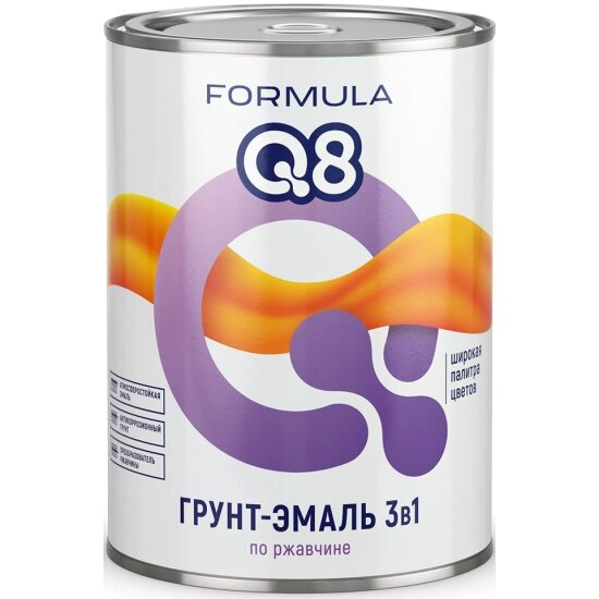 Грунт- эмаль Formula Q8 по ржавчине шоколодная 0.9 кг