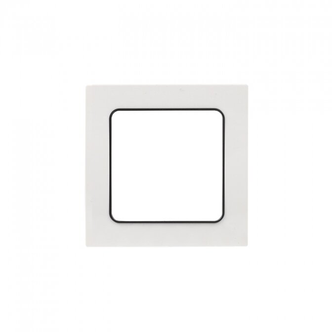 Рамка 1-м Стокгольм бел. с линией цвета черн. PROxima | код EXM-G-304-10 | EKF ( 1шт. )
