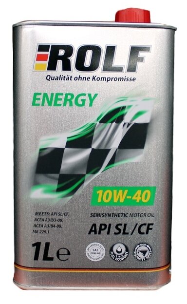 Масло моторное ROLF ENERGY 10W-40 п/синт. API SL/CF (пластик)1л