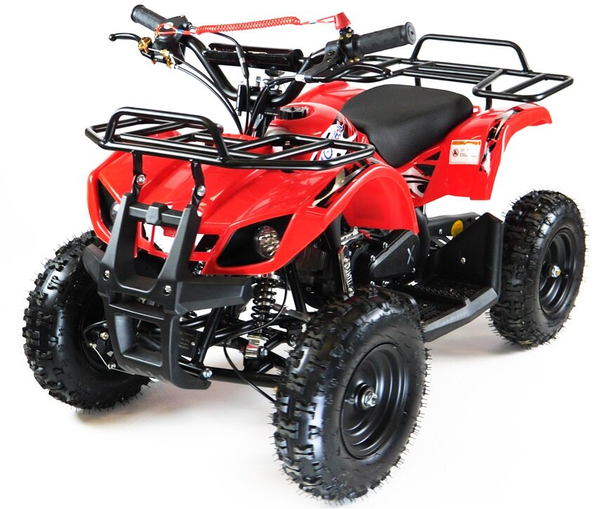 Детский квадроцикл MOTAX ATV Mini Grizlik Х-16 с электростартером и пультом (Красный)