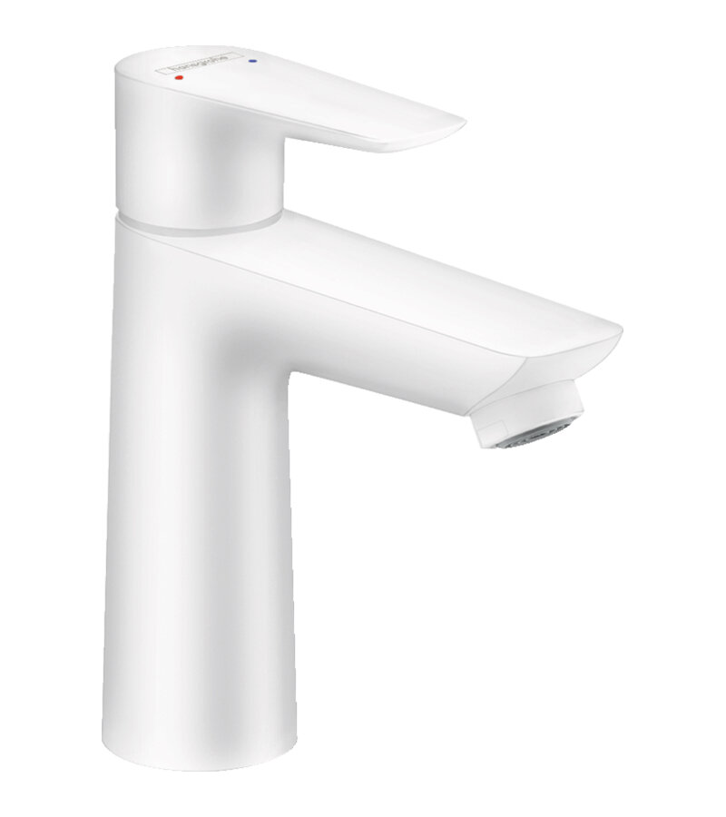 Смеситель для раковины Hansgrohe Talis E 110 с донным клапаном, матовый белый 71710700