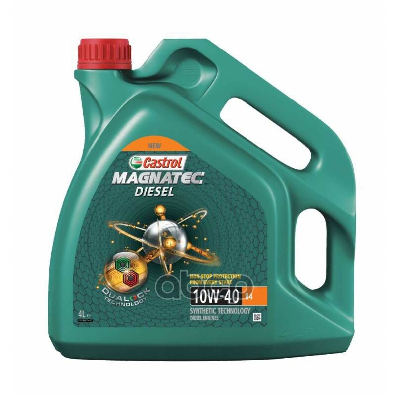 Castrol Castrol 10W40 (4L) Magnatec Diesel B4 Dualock_масло Моторное! (Полусинт.) Acea A3/B4, Api Sn