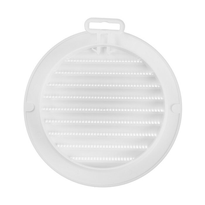 Решетка вентиляционная ZEIN, d=125 мм, круглая, с сеткой, с фланцем, неразъемная - фотография № 3