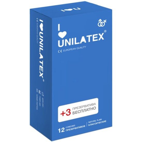 Презервативы UNILATEX Natural 12+3 шт.