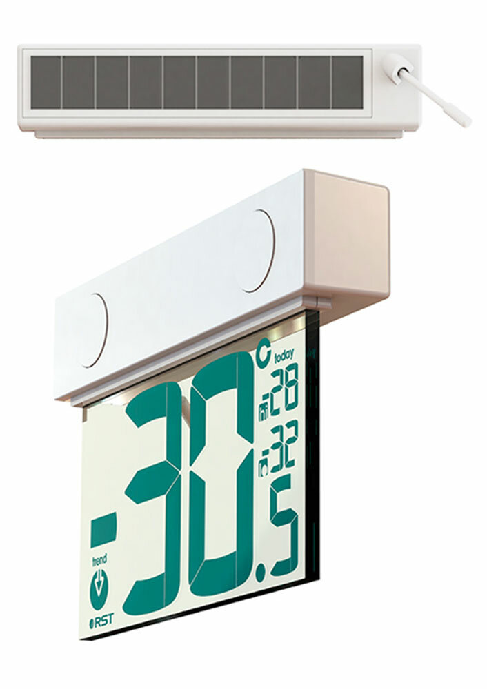 Термометр цифровой RST 01377 с солнечной батареей, оконный - фотография № 2