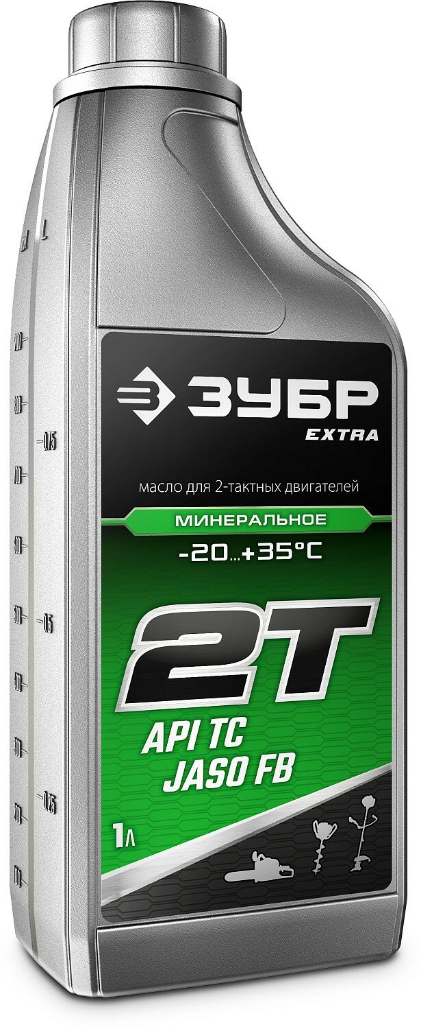 ЗУБР 2Т-М 1 л минеральное масло для 2-тактных двигателей EXTRA (70600-1)