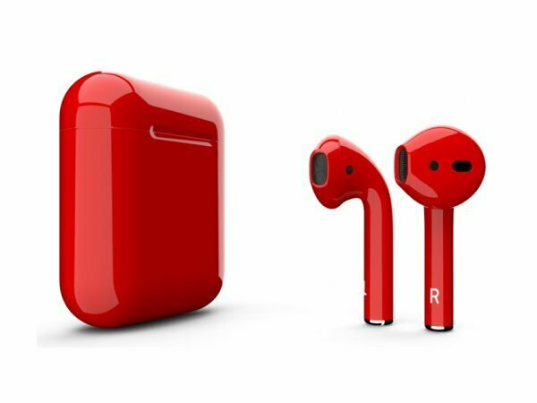 Apple AirPods 2 Color (без беспроводной зарядки чехла) Глянцевый Красный