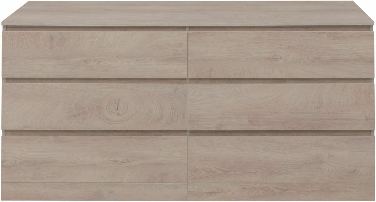 Комод Aquanet Сканди 160x48 дуб эдгрейн, 6 ящиков - фото №4