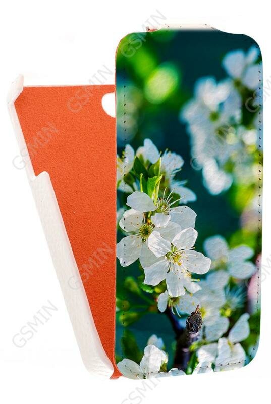 Кожаный чехол для Apple iPhone 4/4S Grip Luxurious Case - (Белый) (Дизайн 42)
