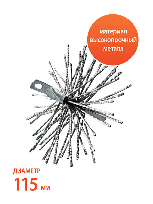 фото "Веселый трубочист" Ёрш металлический с резьбой "Гибкий подход" (115 мм)