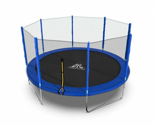 Батут каркасный DFC Trampoline Fitness 14FT-TR-B диаметр 427 см, внешняя защитная сетка 170 см, макс. нагрузка 150 кг