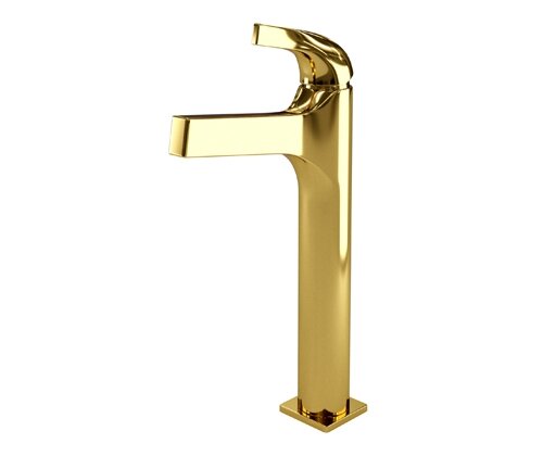 Смеситель для раковины WasserKRAFT Sauer 7103H высокий, золото