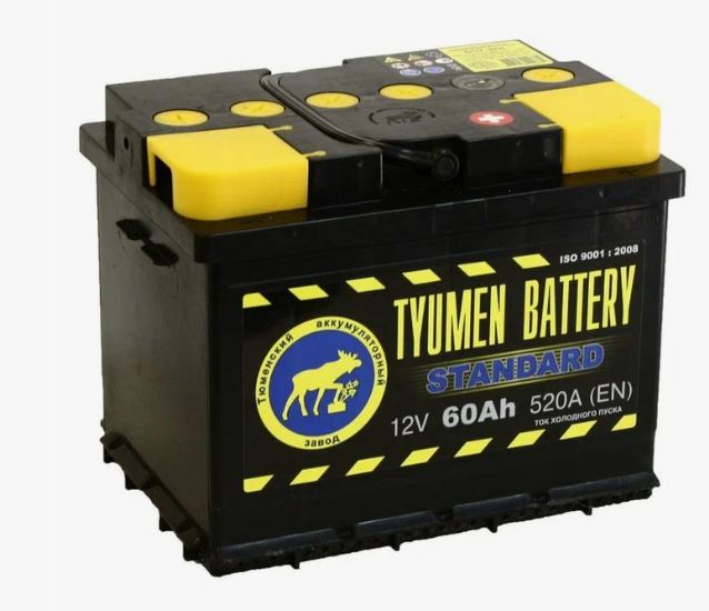 Автомобильный аккумулятор TYUMEN BATTERY STANDARD 6CT-60L 520А о.п. 242х175х190