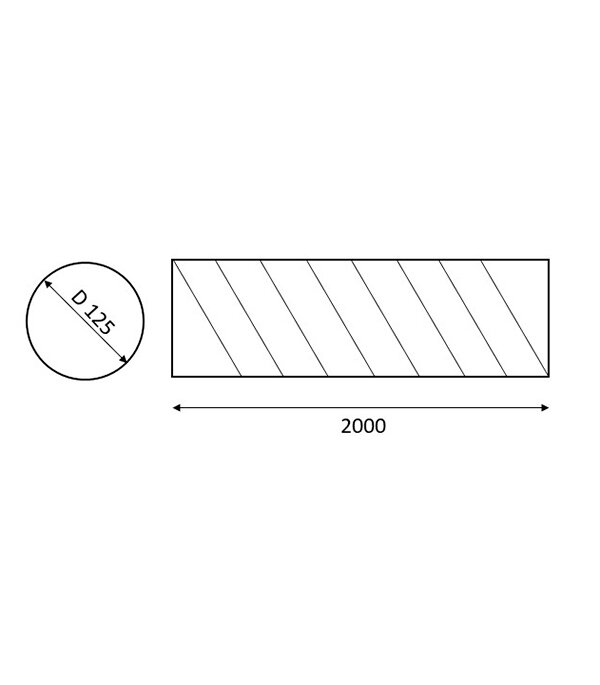 Воздуховод круглый оцинкованный d125 мм 2 м - фотография № 2