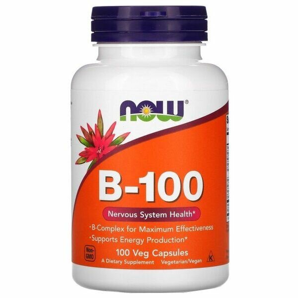 NOW Foods B-100 Complex 100 вегетарианских капсул