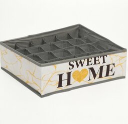 Кофр для белья 24 ячейки "Sweet home", 35 х 30