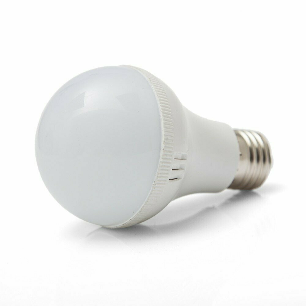 Лампа (LED), цоколь E27, 7Вт, стандарт, цвет свечения теплый белый, комплект 10 штук - фотография № 1