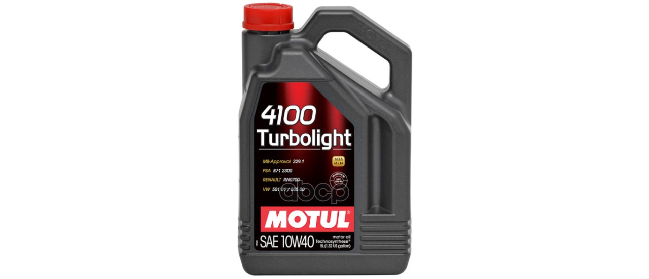 MOTUL Масло Моторное Полусинтетика 4100 Turbolight 10W40 4Л