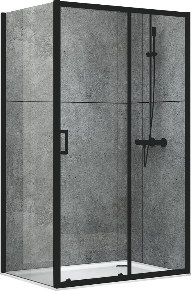 Душевой уголок Abber Schwarzer Diamant AG30100B-S100B 100x100