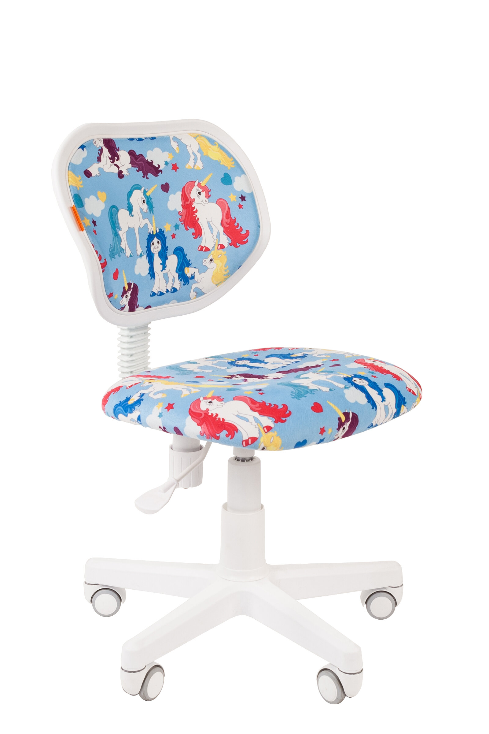 Компьютерное кресло для детской комнаты Chairman KIDS 106 белый пластик (Единорог)