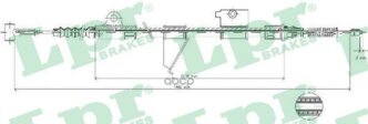 Трос Ручного Тормоза Ford Maverick/Nissan Terrano Ii (5 Дверей) Задний Левый Lpr арт. C0512B