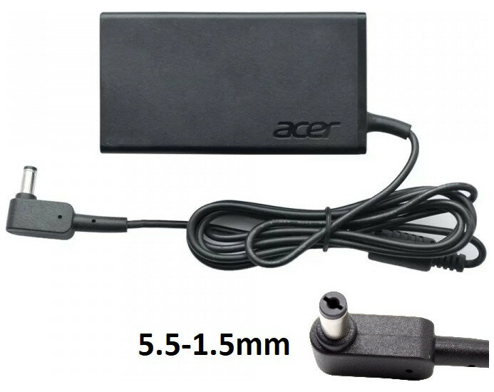 Зарядное устройство для ноутбука Acer Aspire 5 A517-51G, 19V - 3.42A, 65 Вт (Штекер: 5.5-1.5мм) Slim
