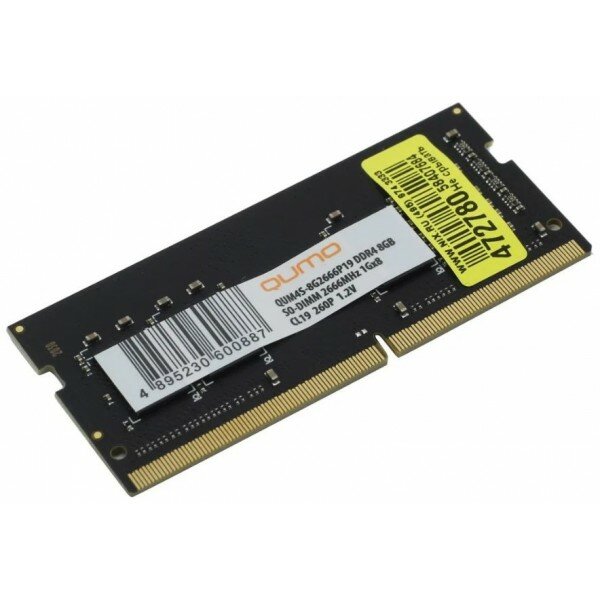 QUMO DDR4 SODIMM 8GB QUM4S-8G2666C19 PC4-21300, 2666MHz OEM/RTL